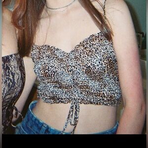 Urban Outfitters Cheetah Print Crop Top